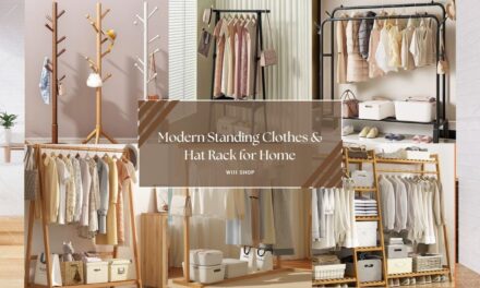 Modern Standing Clothes & Hat Rack for Home